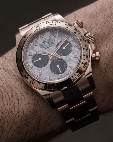 rolex daytona gold meteorite